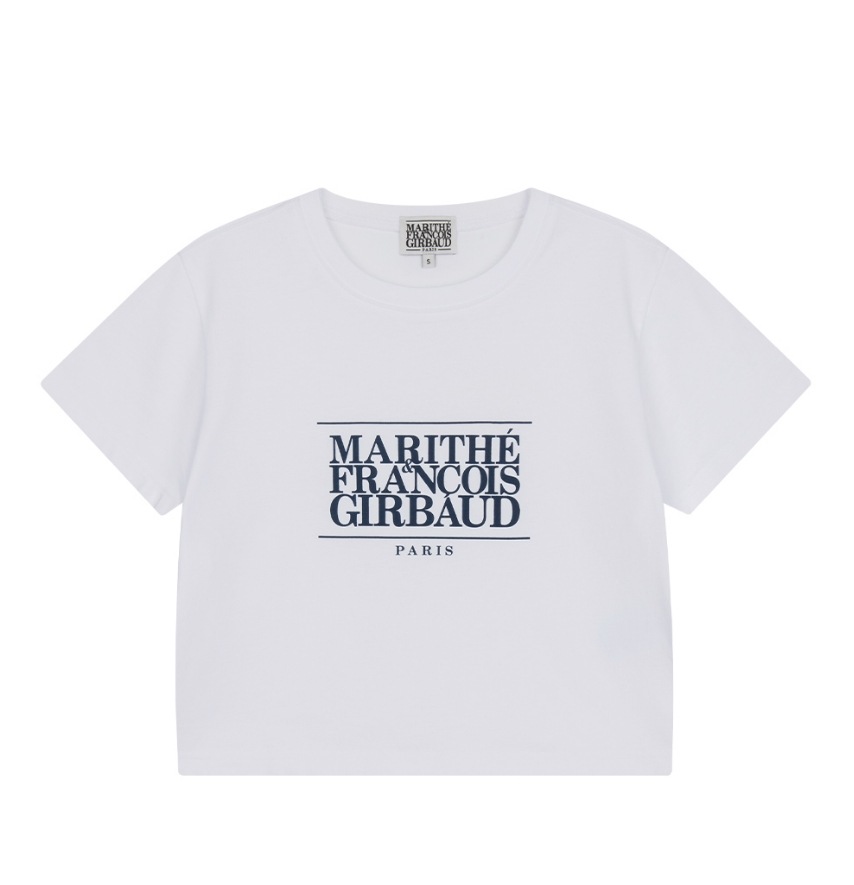 マリテフランソワジルボー　W CLASSIC LOGO CROP TEE W CLASSIC LOGO CROP TEE Marithe + Francois Girbaud(マリテ
