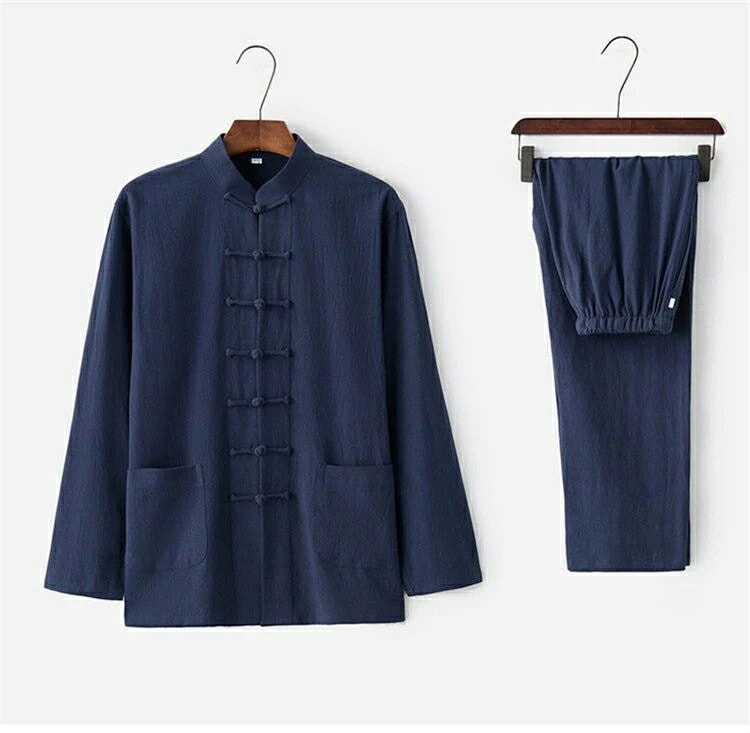 【無料】2点セット メンズ セットアップ チャイナシャツ 上下セット 長袖 カジュアルシャツ チャイナ服 カンフーウェア 太極拳服 ロングパンツ チャイナボタン ルームウェア 男性用 立ち襟 カンフー 【無料】2点セット メンズ セットアップ チャイナシャツ 上下セット 長袖 カジュアルシャツ チャイナ服 カンフーウェア 太極拳服 ロングパンツ チャイナボタン ルームウェア 男性用 立ち襟 カンフー