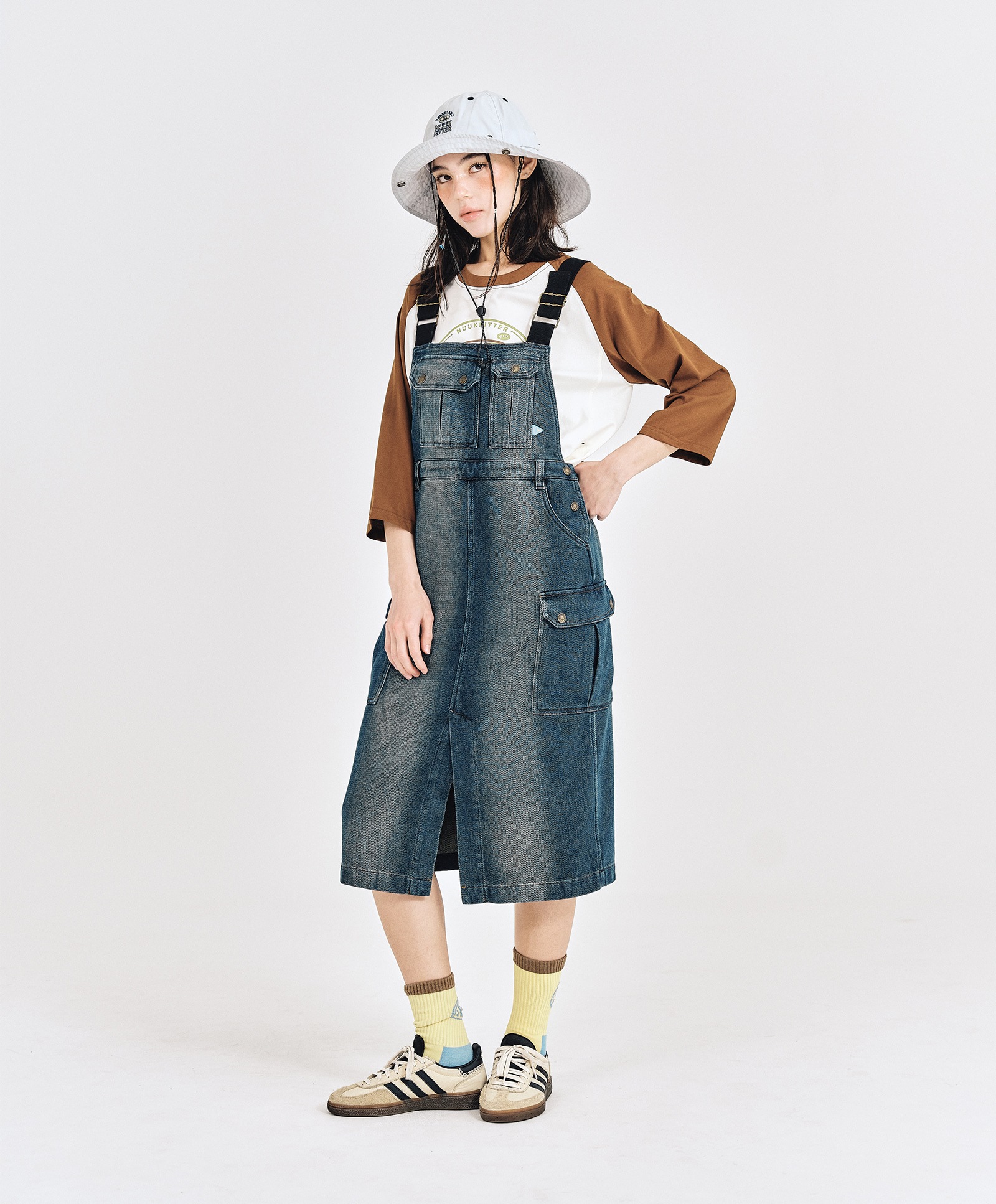 NKFT RAGLAN T-SHIRT_WOMEN [BROWN]