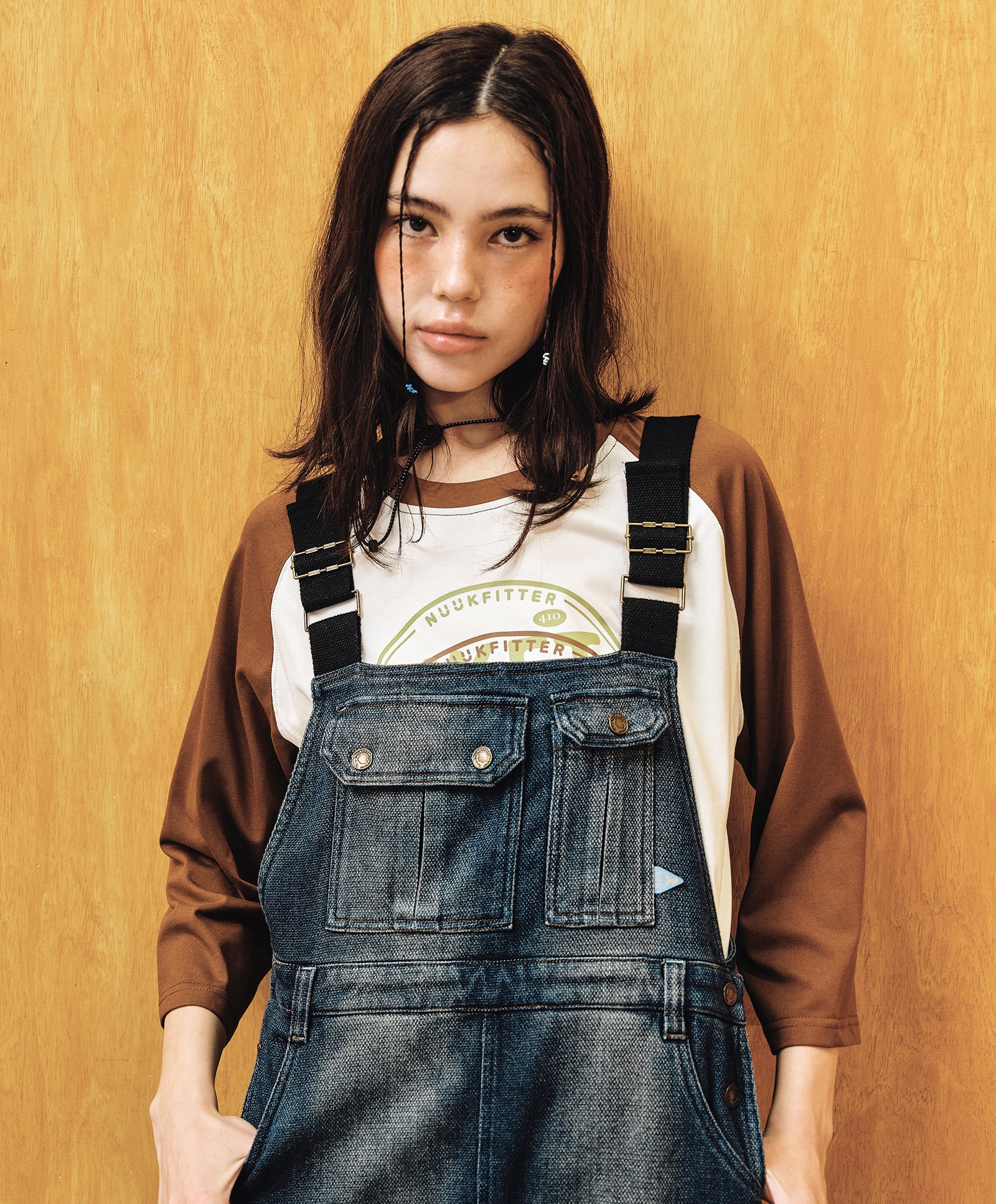 NKFT RAGLAN T-SHIRT_WOMEN [BROWN]