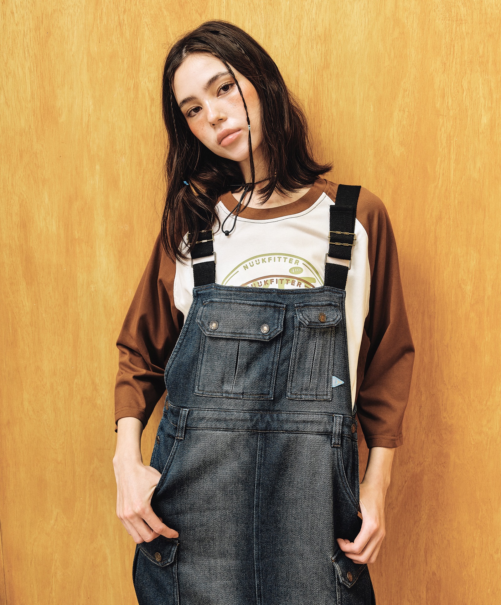 NKFT RAGLAN T-SHIRT_WOMEN [BROWN]