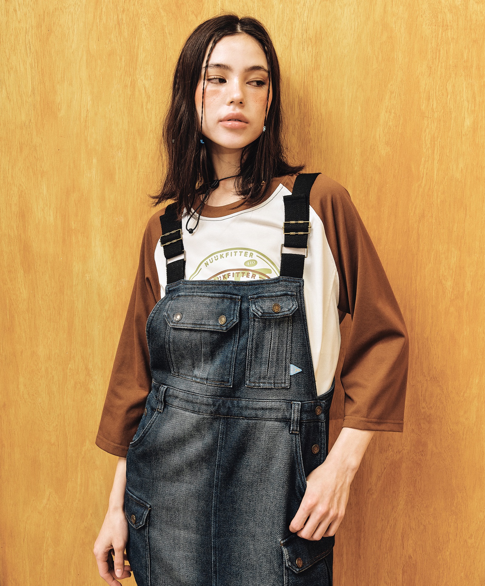 NKFT RAGLAN T-SHIRT_WOMEN [BROWN]