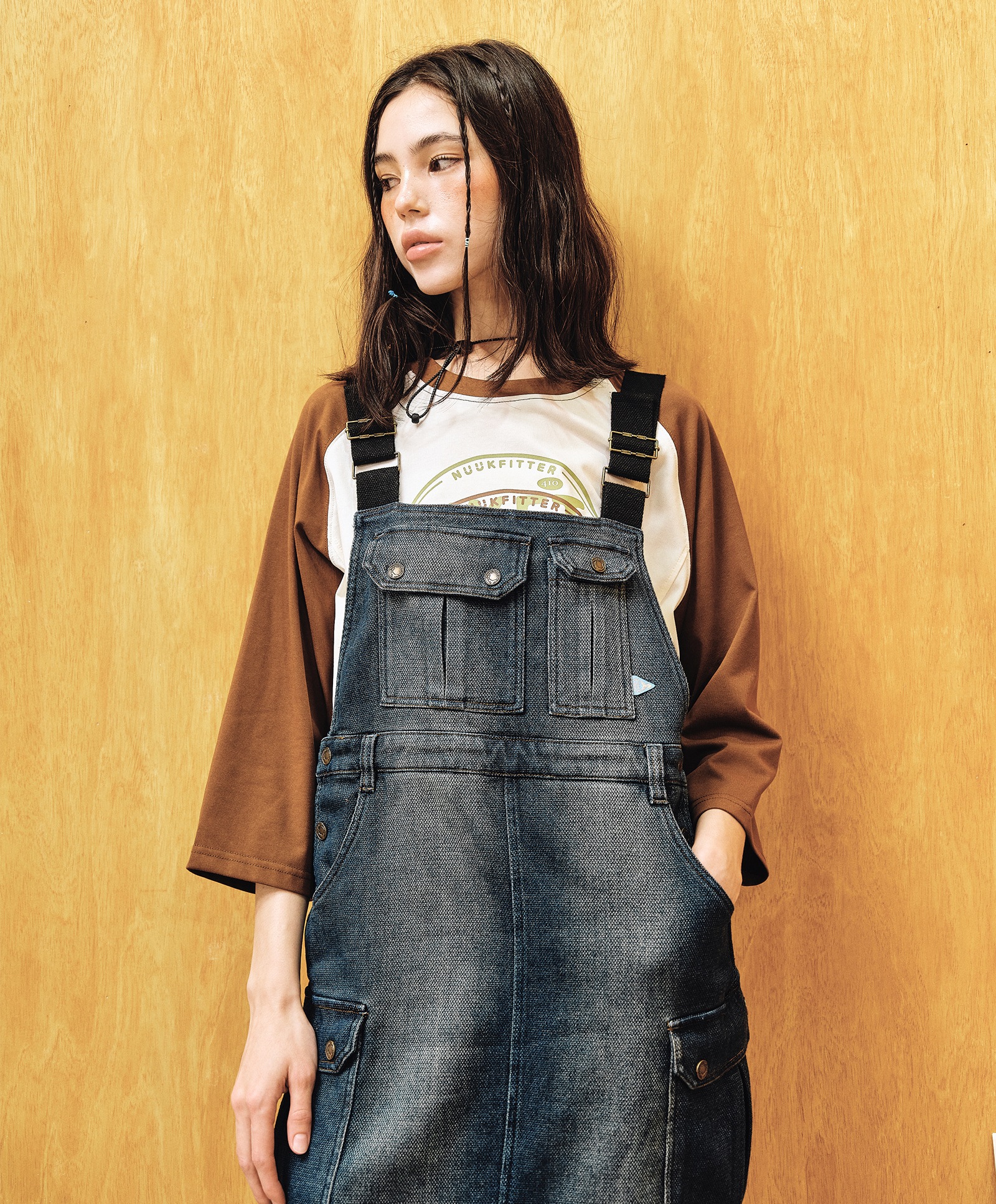 NKFT RAGLAN T-SHIRT_WOMEN [BROWN]