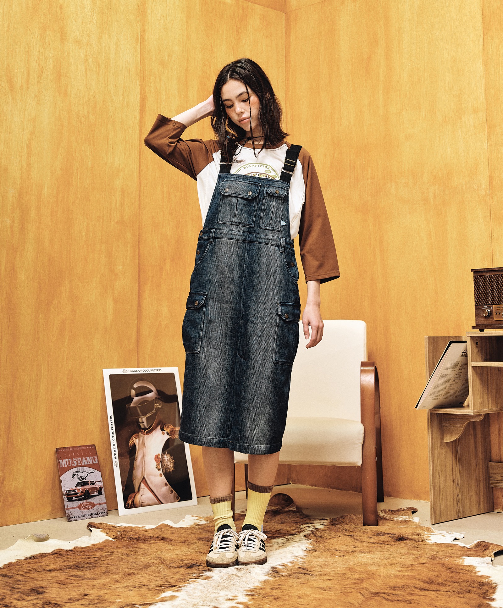 NKFT RAGLAN T-SHIRT_WOMEN [BROWN]