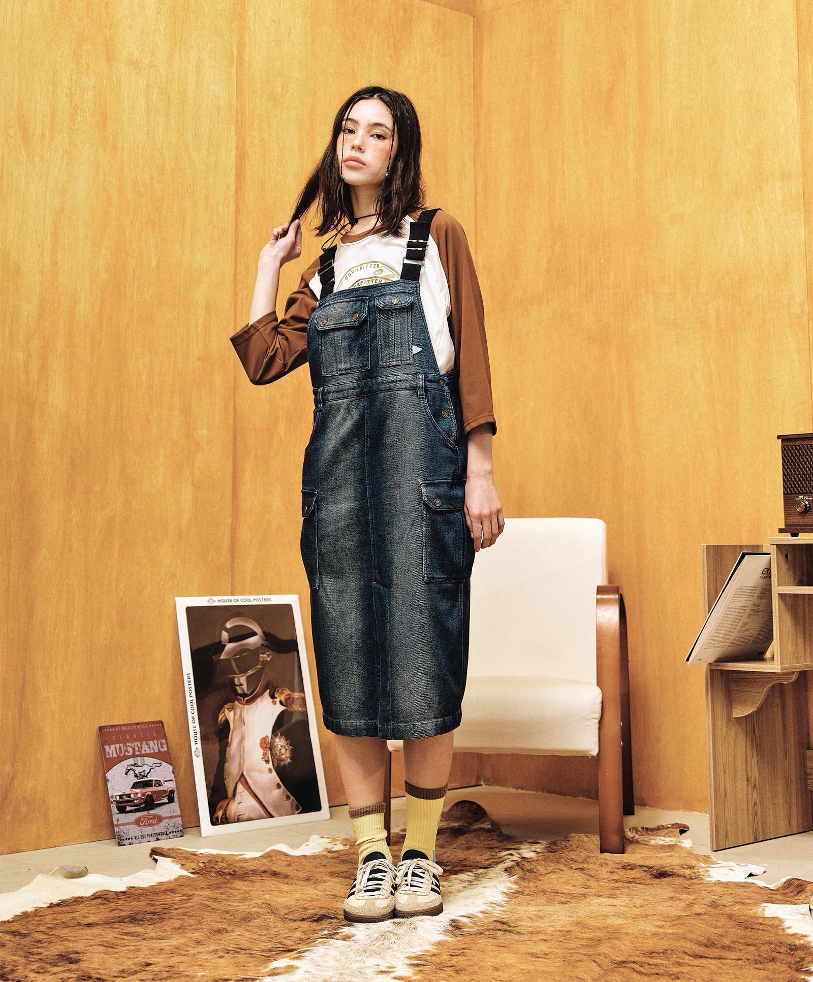 NKFT RAGLAN T-SHIRT_WOMEN [BROWN]