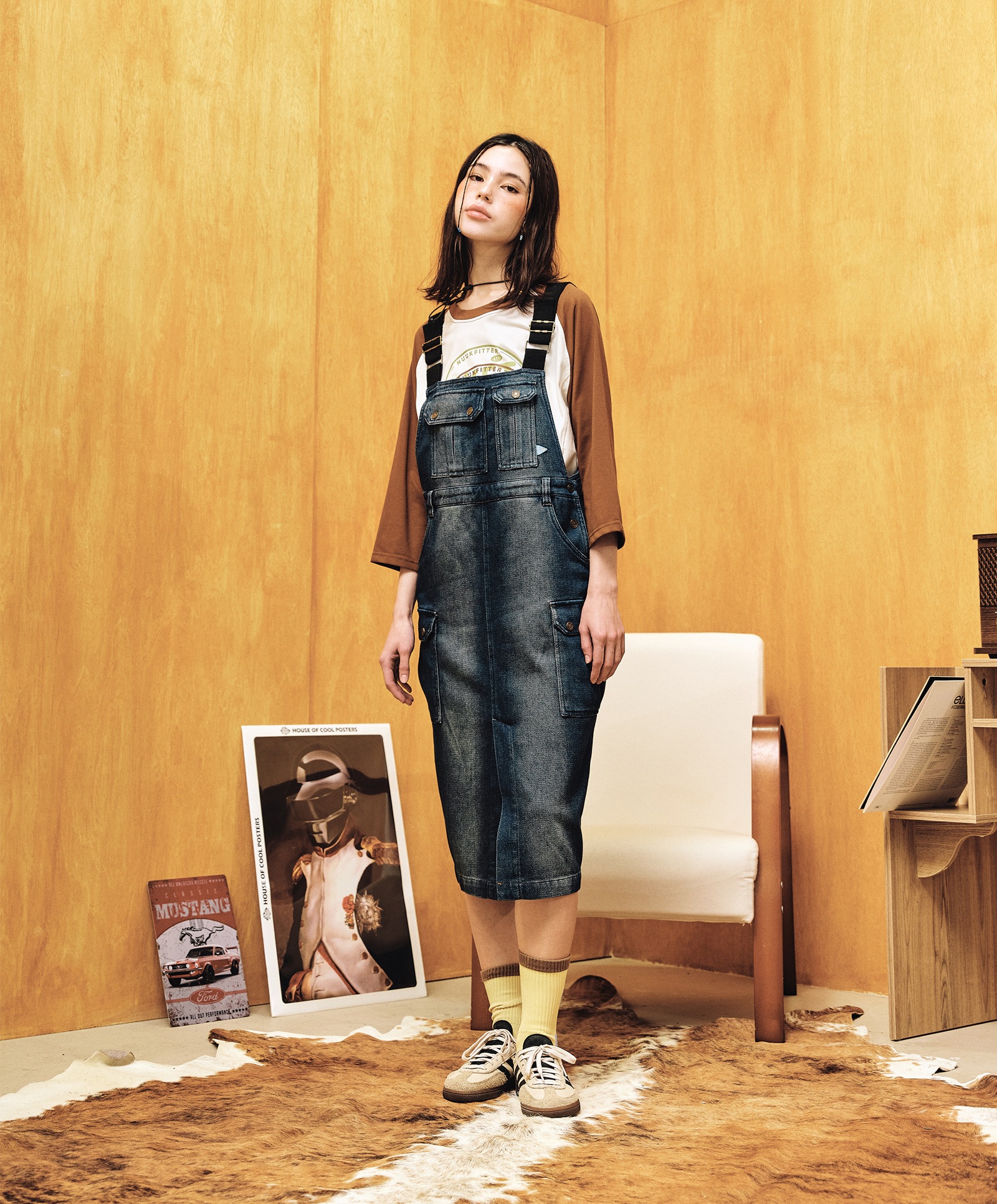 NKFT RAGLAN T-SHIRT_WOMEN [BROWN]