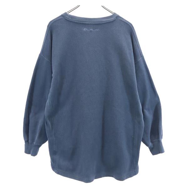 青単 復刻 ロゴ刺繍 長袖 リバースウィーブ スウェット トレーナー M 青系 メンズ