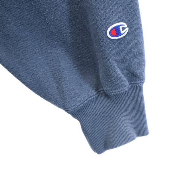 青単 復刻 ロゴ刺繍 長袖 リバースウィーブ スウェット トレーナー M 青系 メンズ