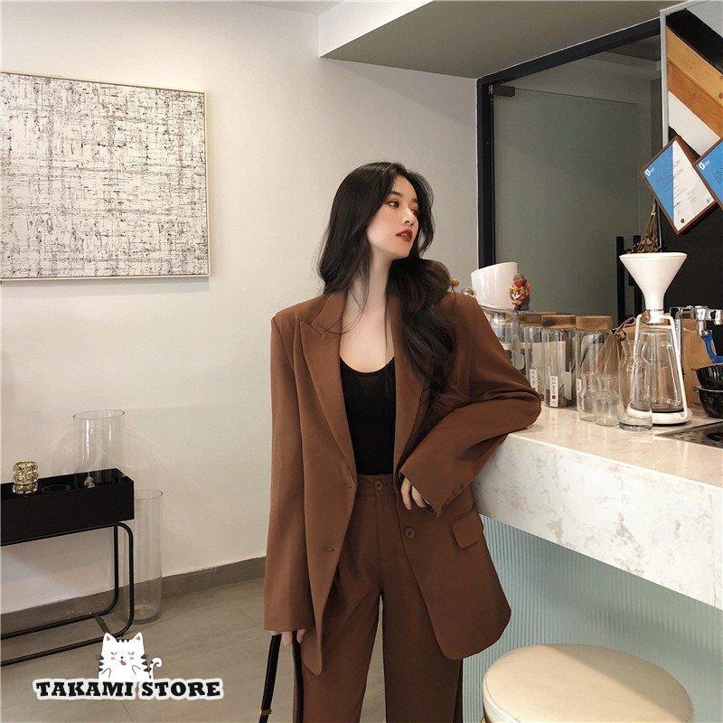 スーツセット レディース セットアップ 上下セット ジャケット ワイドパンツ ハイウエスト オーバーサイズ ビッグシルエット 韓国 ファッション ゆったり レトロ スーツセット レディース セットアップ 上下セット ジャケット ワイドパンツ ハイウエスト オーバーサイズ ビッグシルエット 韓国 ファッション ゆったり レトロ