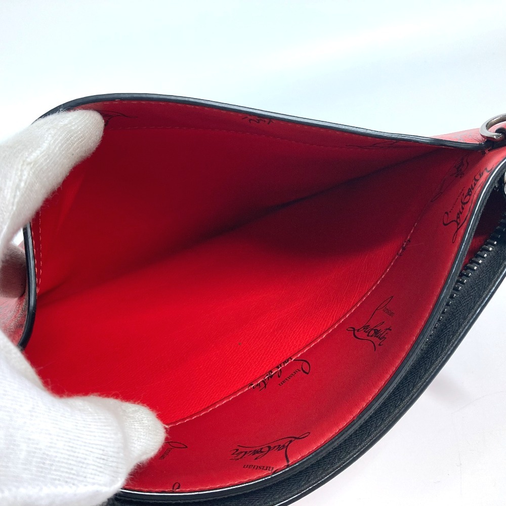 クラッチバッグ ロゴ カバン バッグ ポーチ レザー ブラック クラッチバッグ ロゴ カバン バッグ ポーチ レザー ブラック