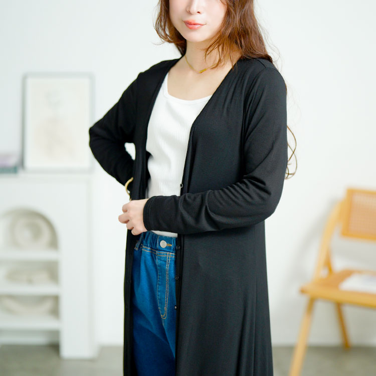 大きいサイズ レディース トップス カーディガン ロング丈Vネックカーディガン Vネック 長袖 ボタン ロング ロングカーディガン フィット コンパクト ストレッチ 伸縮性 薄手 冷房対策 羽織り カ 大きいサイズ レディース トップス カーディガン ロング丈Vネックカーディガン Vネック 長袖 ボタン ロング ロングカーディガン フィット コンパクト ストレッチ 伸縮性 薄手 冷房対策 羽織り カ