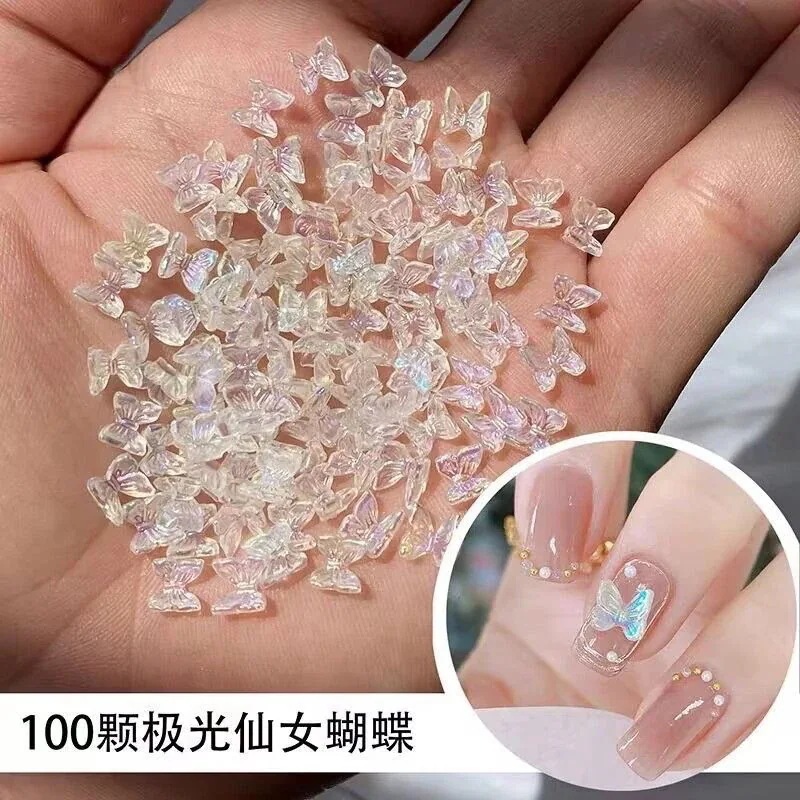 【1つ買うと1つ無料】【メガ割】ラッキーボックス ネイルアート蝶の装飾混合立体弓樹脂仕上げ完成品オーロラ蝶ネイル装飾 【1つ買うと1つ無料】【メガ割】ラッキーボックス ネイルアート蝶の装飾混合立体弓樹脂仕上げ完成品オーロラ蝶ネイル装飾