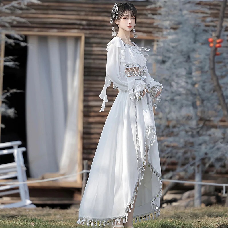 【フルセット】デザインシルバー新韓国cos要素上着サスペンダーハーフスカート異域 【フルセット】デザインシルバー新韓国cos要素上着サスペンダーハーフスカート異域