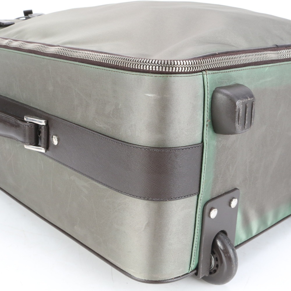 美品 ギャランティカード付 サフィアーノ 三角ロゴ VV030M レザー×ナイロン スーツケース キャリーケース バッグ 出張 旅行 トランク A4 メンズ ECE CQ32-8 中古 美品 ギャランティカード付 サフィアーノ 三角ロゴ VV030M レザー×ナイロン スーツケース キャリーケース バッグ 出張 旅行 トランク A4 メンズ ECE CQ32-8 中古