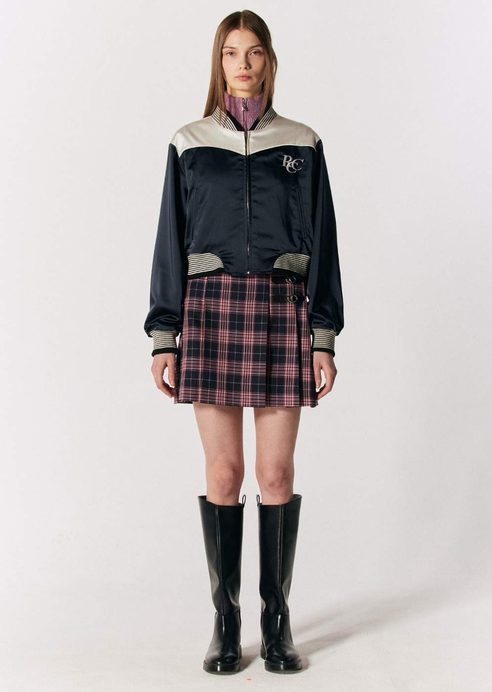 【ROCCI ROCCI】 RCC SATIN VARSITY JACKET : 2COLORS 【ROCCI ROCCI】 RCC SATIN VARSITY JACKET : 2COLORS