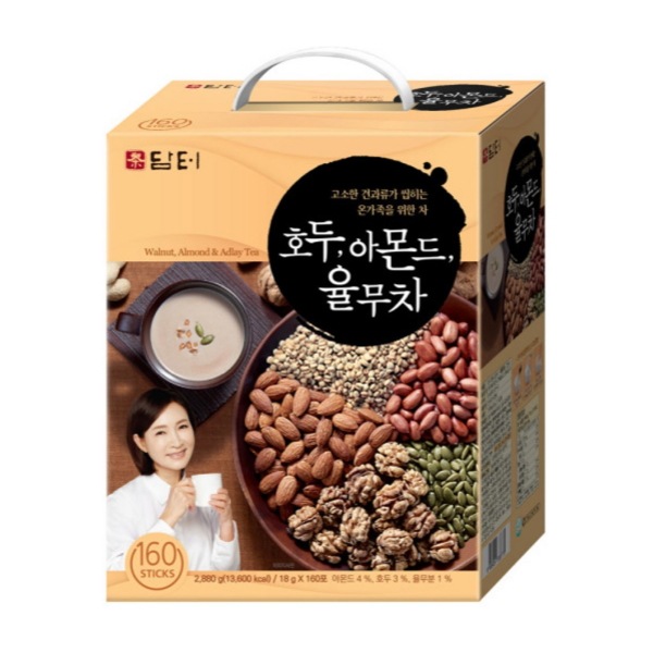 クルミ アーモンドハトムギ 茶 ユルム茶 18gx160本 [+おまけ] ダムト ユルム茶 ダムト茶 ダムトン ハトムギ茶 ハトムギ茶 クルミアーモンド 韓国お茶 韓国ユルム茶 ユルム茶韓国