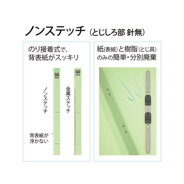 （まとめ） プラス背補強フラットファイル A4タテ 150枚収容 背幅18mm グリーン No.021S 1パック（10冊） (×5セット)