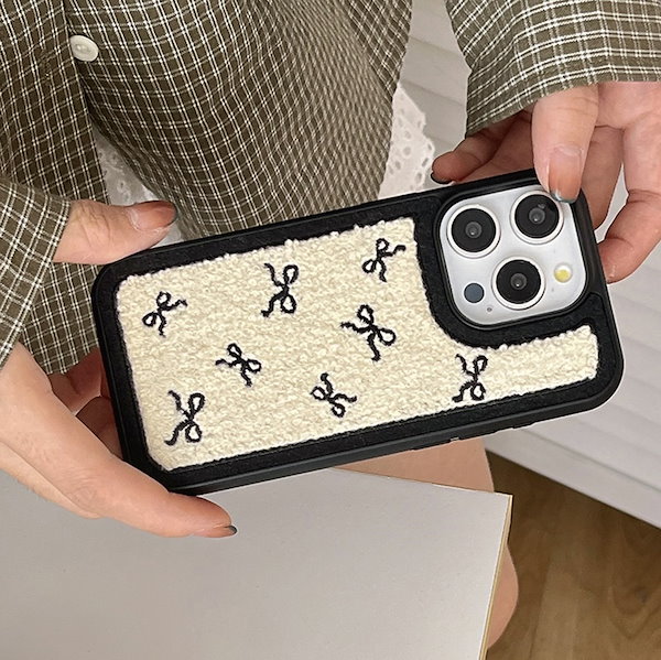 Qoo10] スマホケース iPhoneケース 刺繍