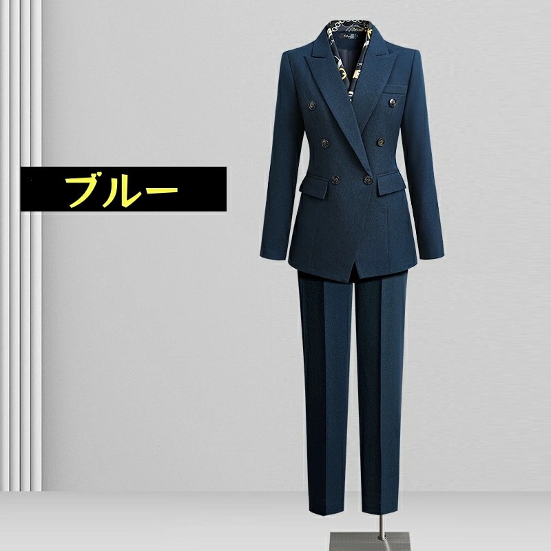 おすすめランキング上質 高級感 ファッション レディーススーツ 長袖上着 ロングパンツ 2点セット S/M/L/XL/2XL/3XL 背広トップス ジャケット ズボン 通勤 職業服 紳士服 高品質 2