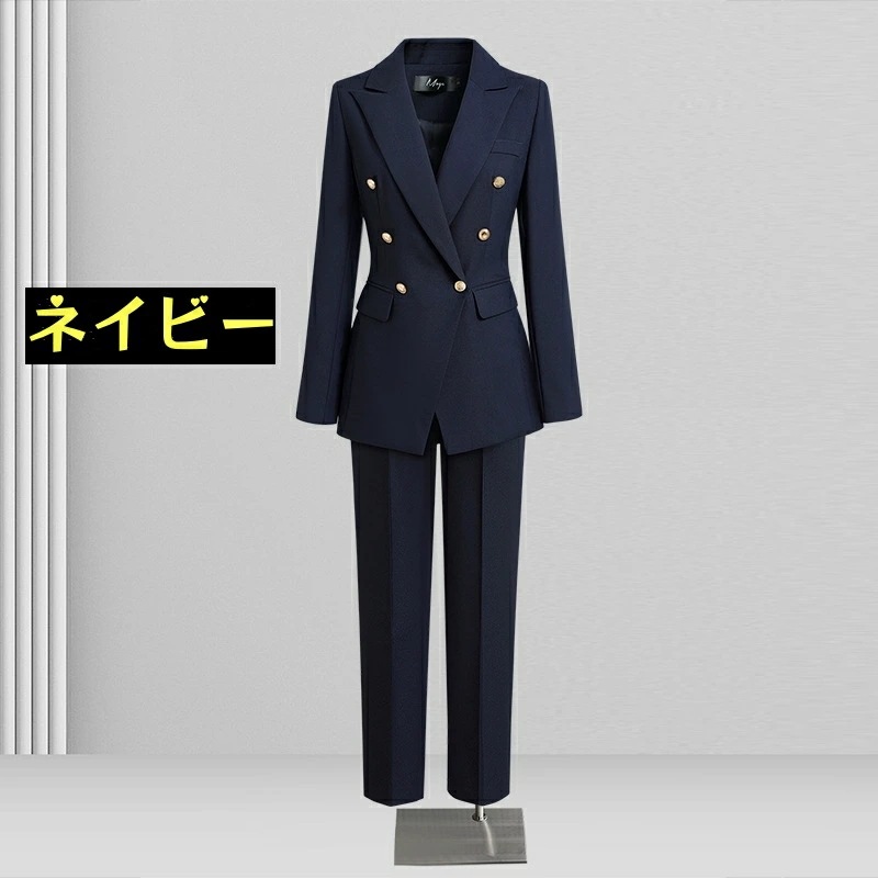 おすすめランキング上質 高級感 ファッション レディーススーツ 長袖上着 ロングパンツ 2点セット S/M/L/XL/2XL/3XL 背広トップス ジャケット ズボン 通勤 職業服 紳士服 高品質 2