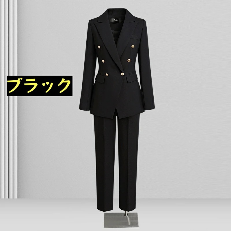 おすすめランキング上質 高級感 ファッション レディーススーツ 長袖上着 ロングパンツ 2点セット S/M/L/XL/2XL/3XL 背広トップス ジャケット ズボン 通勤 職業服 紳士服 高品質 2