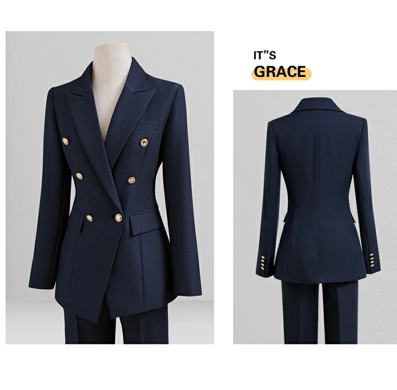 おすすめランキング上質 高級感 ファッション レディーススーツ 長袖上着 ロングパンツ 2点セット S/M/L/XL/2XL/3XL 背広トップス ジャケット ズボン 通勤 職業服 紳士服 高品質 2