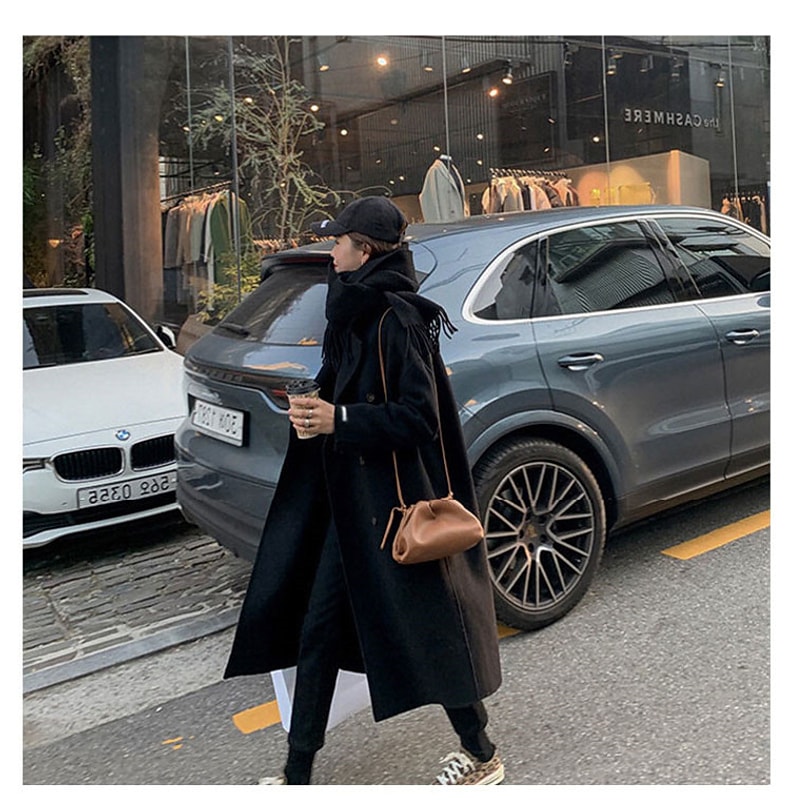 アウター ロングコート 袖あり 長袖 ドロップショルダー 襟付き ノッチドラペル デザイン ボタン ダブルブレスト オーバーサイズ ビッグシルエット 美ライン ニュアンス 前開き カラバリ かわいい