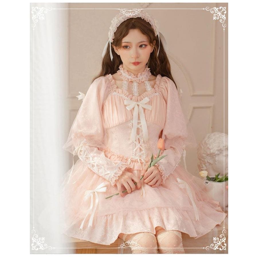 ロリータ ジャンスカ ハイウエスト レースアップ リボン 春夏 キャミワンピース かわいい フェミニン フリル ひざ上丈 ショート丈 ふんわり ゴスロリ 甘ロリ 姫 ロリータ ジャンスカ ハイウエスト レースアップ リボン 春夏 キャミワンピース かわいい フェミニン フリル ひざ上丈 ショート丈 ふんわり ゴスロリ 甘ロリ 姫