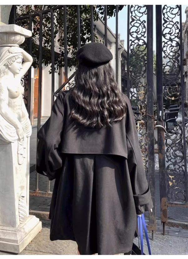 トレンチコート レディース 春秋コート ミディアムコート ショート丈コート スプリングコート 春コート アウター オシャレ 上品 無地 通勤 着痩せ カジュアル 韓国風 ブラック 黒 小さいサイズ 大 トレンチコート レディース 春秋コート ミディアムコート ショート丈コート スプリングコート 春コート アウター オシャレ 上品 無地 通勤 着痩せ カジュアル 韓国風 ブラック 黒 小さいサイズ 大