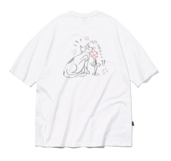 【CPGN STUDIO】 SMELL CAT Embroidery Short Sleeve Tee