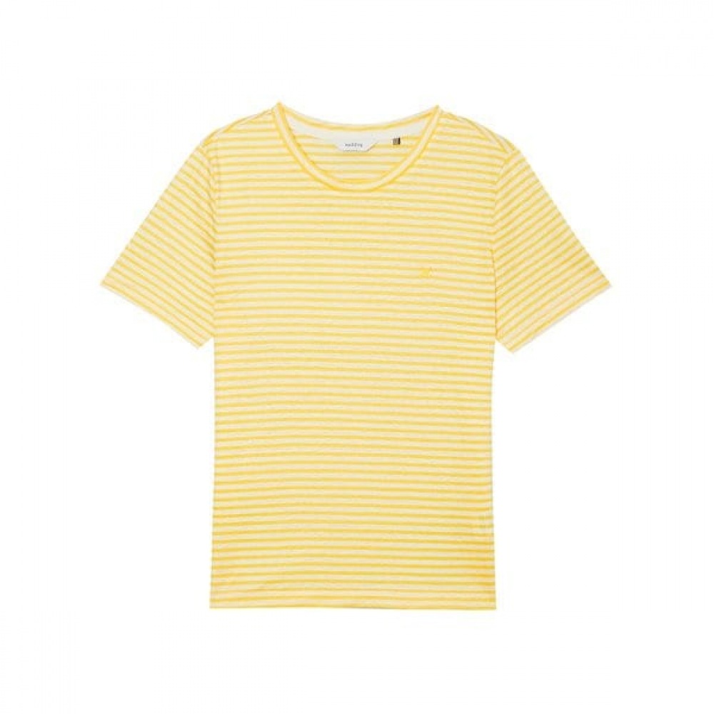 [24SS] [100% リネン] イエローストライプリネンショートスリーブティーHSTS4B423Y2