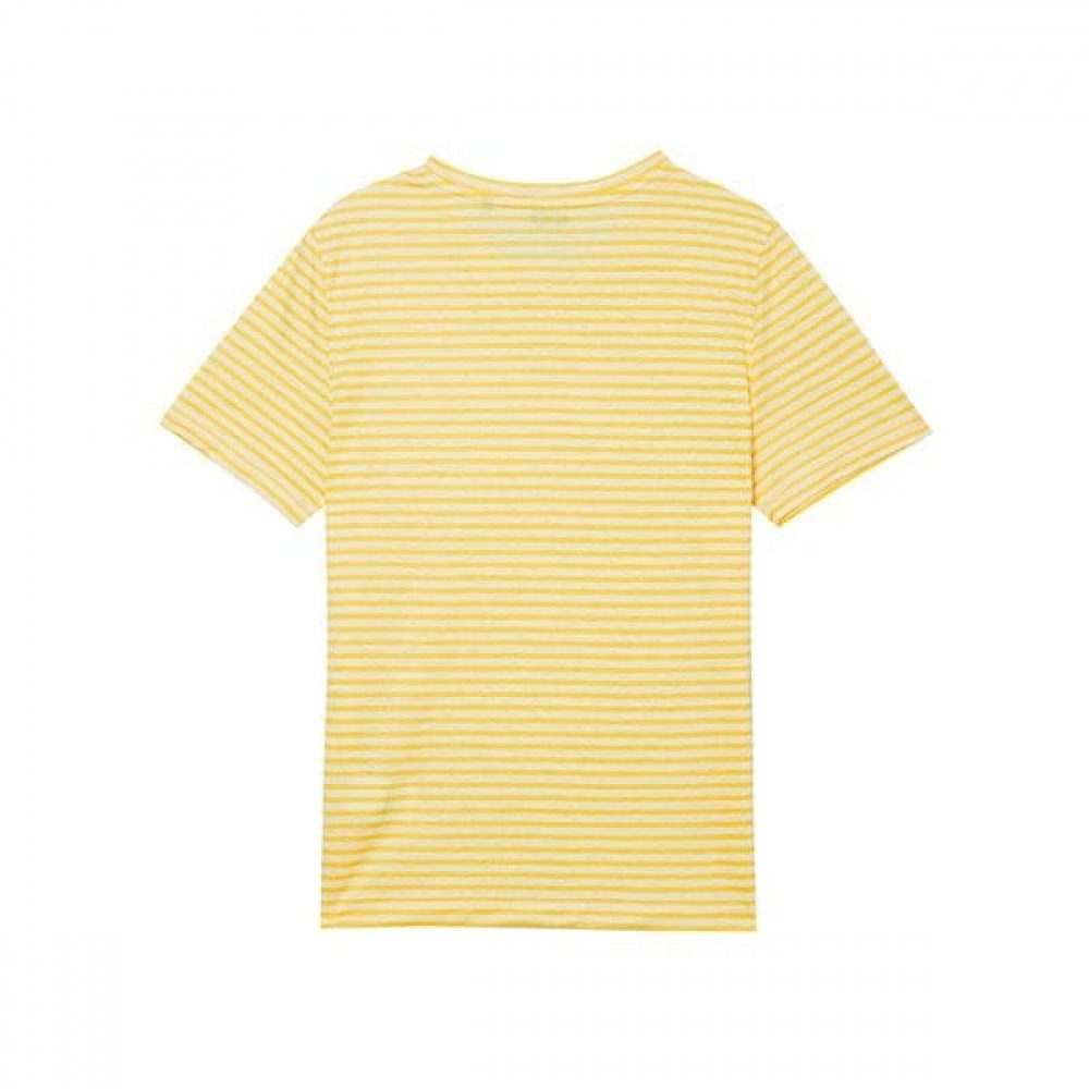 [24SS] [100% リネン] イエローストライプリネンショートスリーブティーHSTS4B423Y2