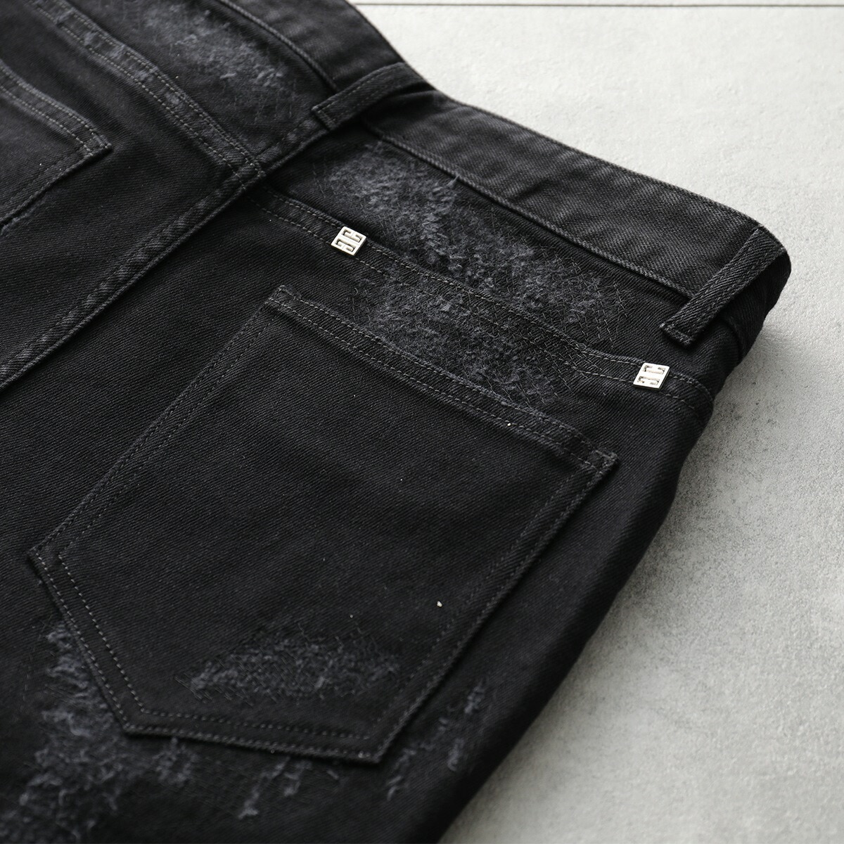 GIVENCHY ジバンシィ ジーンズ BM50ST50NY メンズ デニムパンツ ストレッチ ジーパン Gパン スリム 4G 001/BLACK GIVENCHY ジバンシィ ジーンズ BM50ST50NY メンズ デニムパンツ ストレッチ ジーパン Gパン スリム 4G 001/BLACK