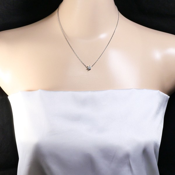 PT850 プラチナ ネックレス ダイヤ 0.430 鑑定書 約38cm ジュエリー 中古 PT850 プラチナ ネックレス ダイヤ 0.430 鑑定書 約38cm ジュエリー 中古