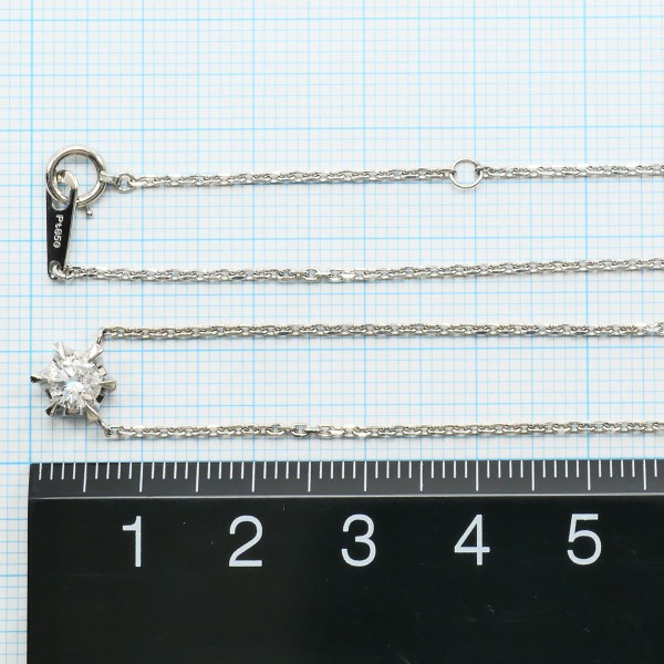 PT850 プラチナ ネックレス ダイヤ 0.430 鑑定書 約38cm ジュエリー 中古 PT850 プラチナ ネックレス ダイヤ 0.430 鑑定書 約38cm ジュエリー 中古