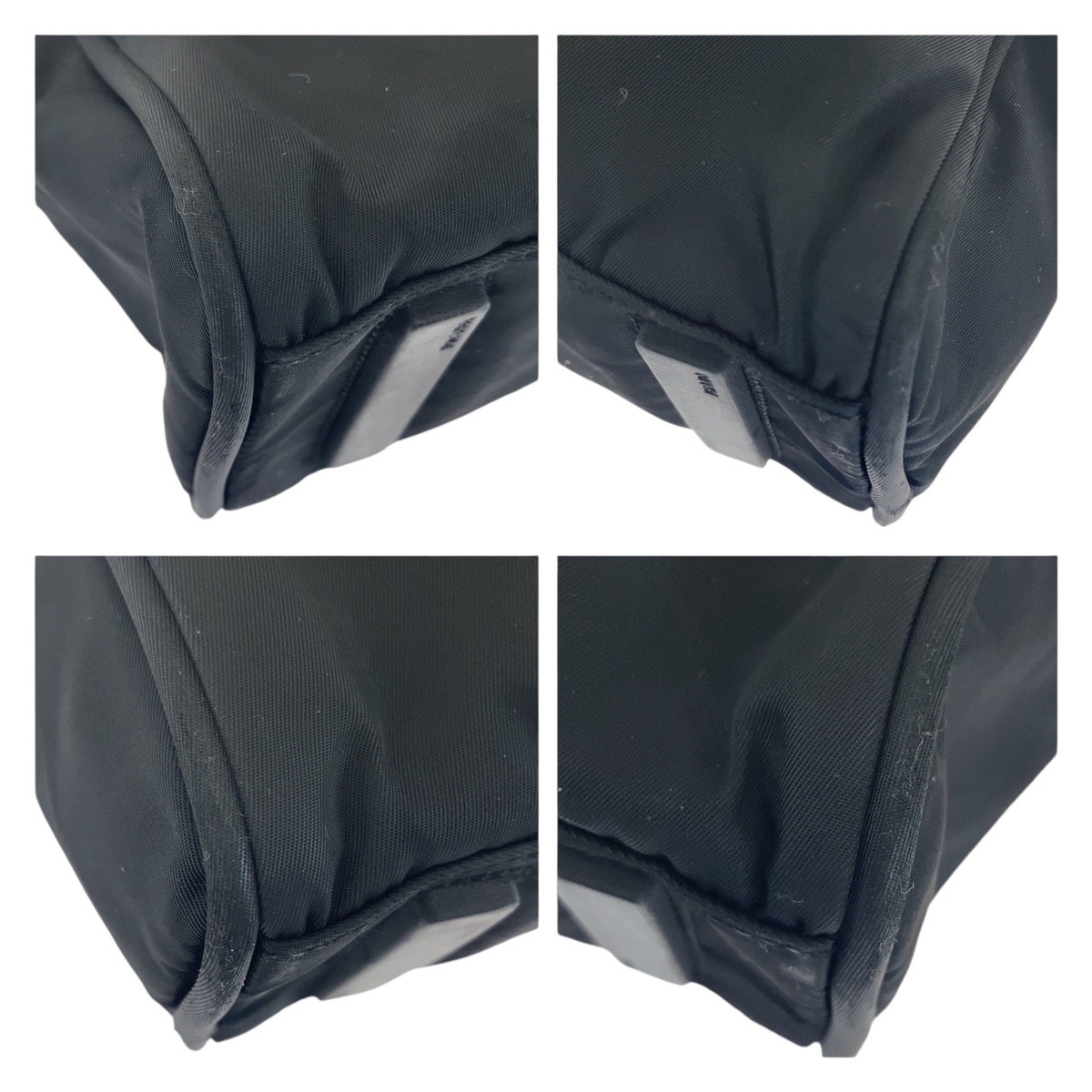 美品 テスート 三角ロゴプレート ブラック 黒 シルバー金具 ナイロン トートバッグ ハンドバッグ レディース 503703 美品 テスート 三角ロゴプレート ブラック 黒 シルバー金具 ナイロン トートバッグ ハンドバッグ レディース 503703