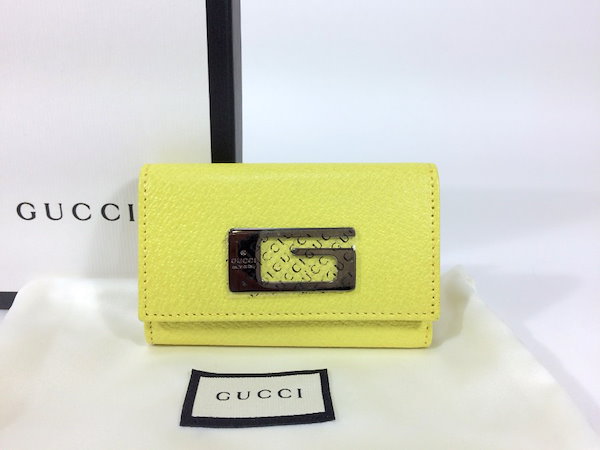 Qoo10] GUCCI キーケース レザー イエロー 中古品