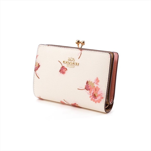 COACH コーチ レディース 花柄 バラ 財布 二つ折り財布