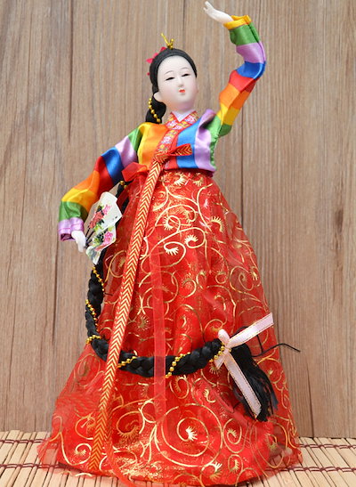 Qoo10] 韓国 伝統 手芸品 チマチョゴリ 人形 : 家具・インテリア