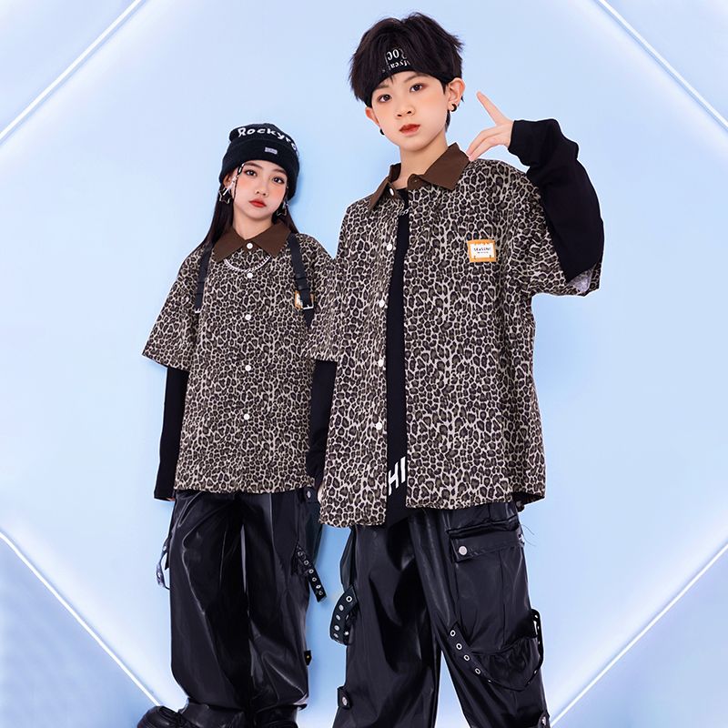 子供の街のダンスのファッション服の男の子のヒップホップのスーツのhiphopの女の子のジャズのダンスの子供のショーの公演の服装の秋 子供の街のダンスのファッション服の男の子のヒップホップのスーツのhiphopの女の子のジャズのダンスの子供のショーの公演の服装の秋