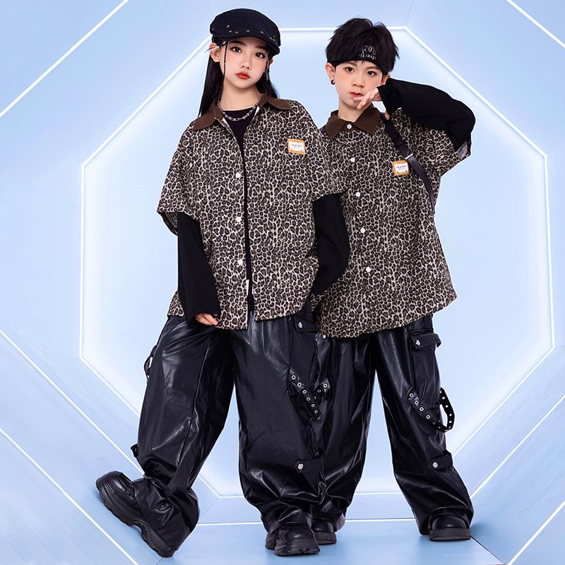 子供の街のダンスのファッション服の男の子のヒップホップのスーツのhiphopの女の子のジャズのダンスの子供のショーの公演の服装の秋 子供の街のダンスのファッション服の男の子のヒップホップのスーツのhiphopの女の子のジャズのダンスの子供のショーの公演の服装の秋