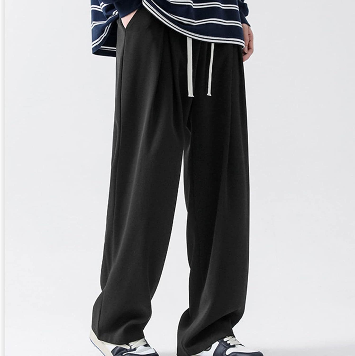 ロングパンツ メンズ カジュアル 大きいサイズ ワイドパンツ ストレート アメリカン おしゃれ 無地 通気性 薄手 スポーツ 汗染み防止 着心地が良い 丈夫 量 ストリート ズボン 春秋