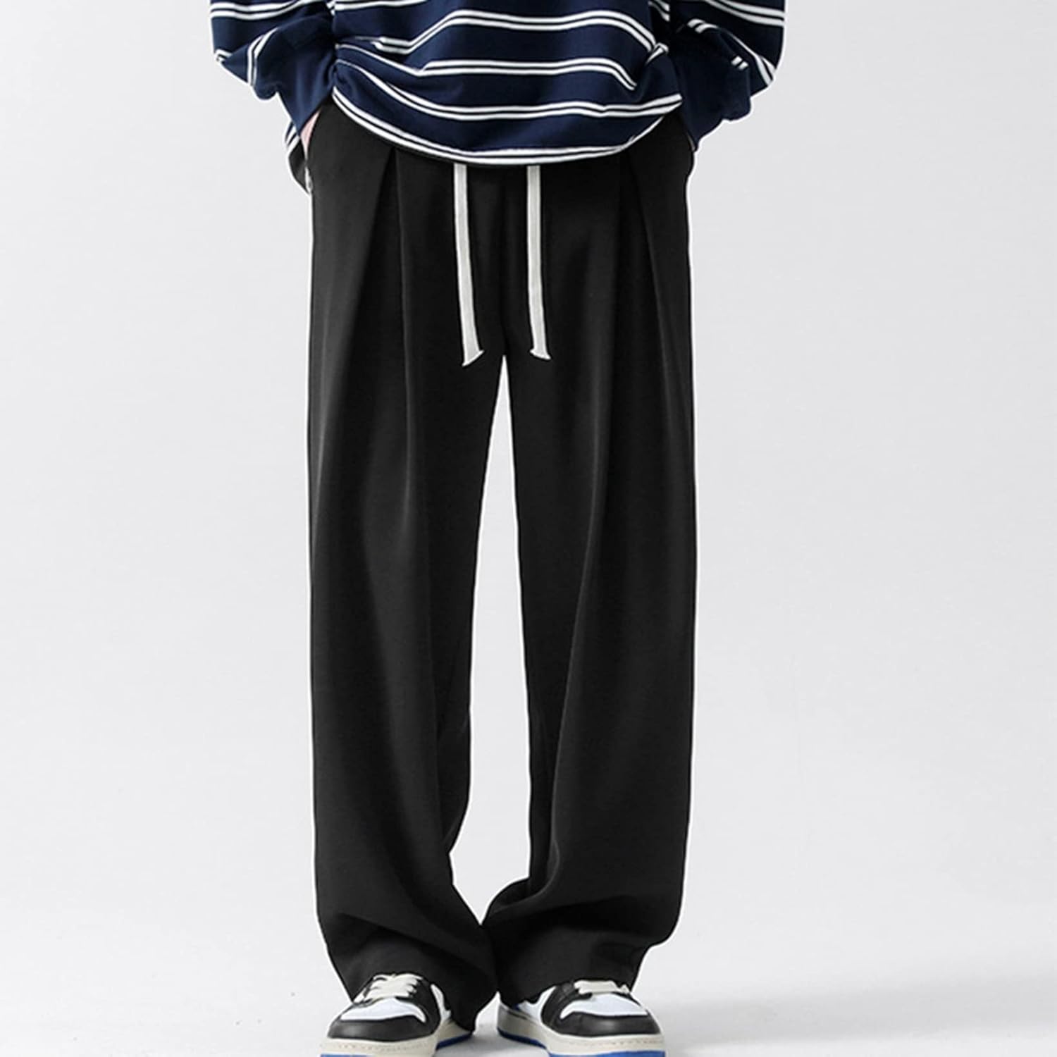 ロングパンツ メンズ カジュアル 大きいサイズ ワイドパンツ ストレート アメリカン おしゃれ 無地 通気性 薄手 スポーツ 汗染み防止 着心地が良い 丈夫 量 ストリート ズボン 春秋