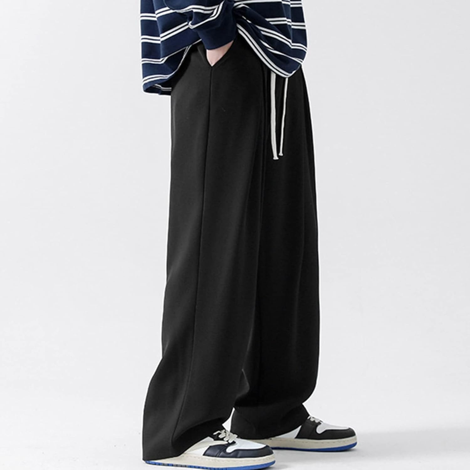 ロングパンツ メンズ カジュアル 大きいサイズ ワイドパンツ ストレート アメリカン おしゃれ 無地 通気性 薄手 スポーツ 汗染み防止 着心地が良い 丈夫 量 ストリート ズボン 春秋