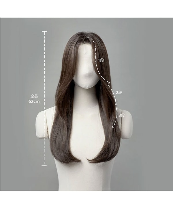 Qoo10 ピンクエイジ 手植えアリスストレート19インチ ヘアア