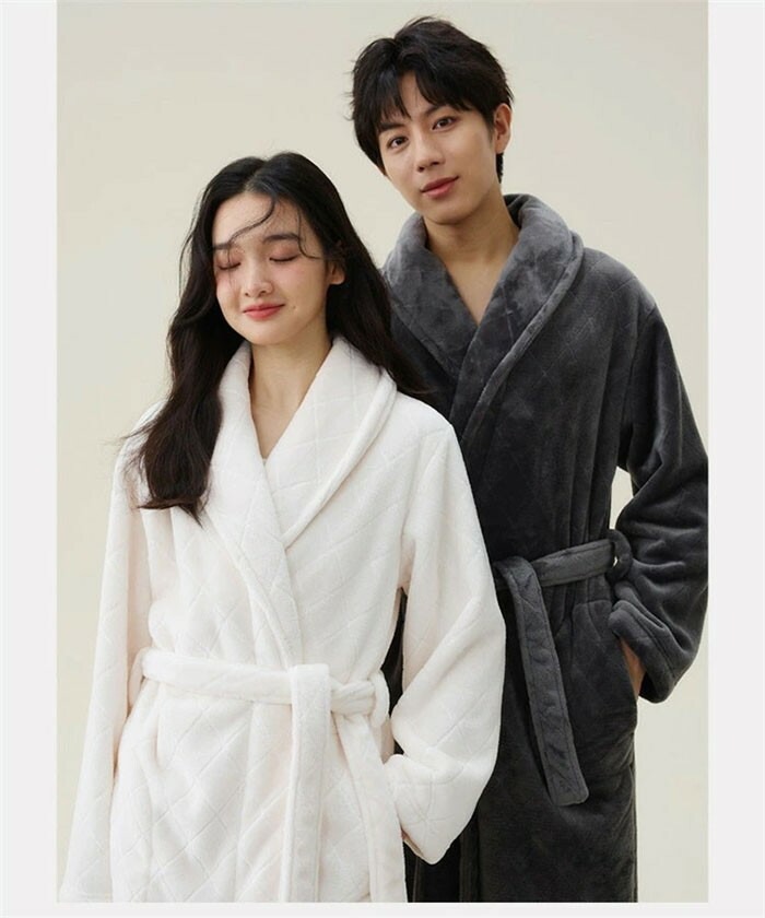 【本日限定】バスローブ レディース メンズ 冬 冬服 厚手 もこもこ ふわふわ 防寒 保温 暖かい ロング丈 部屋着 冬ルームウェア 無地 柔らかい おしゃれ きれいめ ロング パジャマ 風呂上り あ