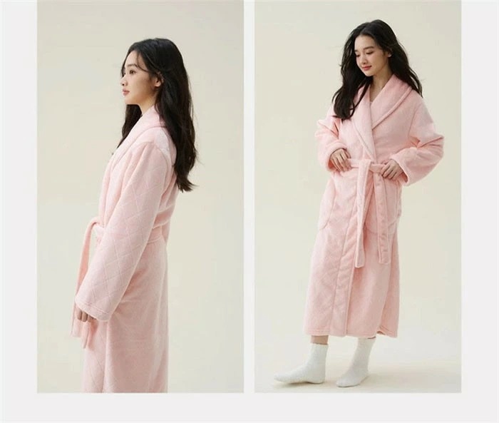 【本日限定】バスローブ レディース メンズ 冬 冬服 厚手 もこもこ ふわふわ 防寒 保温 暖かい ロング丈 部屋着 冬ルームウェア 無地 柔らかい おしゃれ きれいめ ロング パジャマ 風呂上り あ