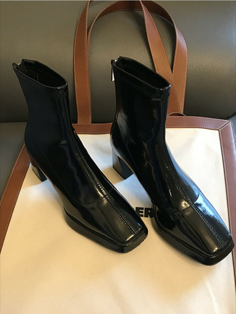 ショートブーツ レディース 韓国 厚底 合皮 キラキラ スクエアトゥ ブーツ 7cmヒール ハイヒール ストレッチブーツ ウエスタンブーツ 太ヒール 美脚 痛くない 歩きやすい 外出履き 通勤 通学 ショートブーツ レディース 韓国 厚底 合皮 キラキラ スクエアトゥ ブーツ 7cmヒール ハイヒール ストレッチブーツ ウエスタンブーツ 太ヒール 美脚 痛くない 歩きやすい 外出履き 通勤 通学