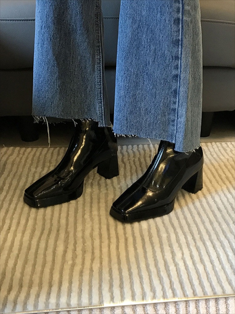 ショートブーツ レディース 韓国 厚底 合皮 キラキラ スクエアトゥ ブーツ 7cmヒール ハイヒール ストレッチブーツ ウエスタンブーツ 太ヒール 美脚 痛くない 歩きやすい 外出履き 通勤 通学 ショートブーツ レディース 韓国 厚底 合皮 キラキラ スクエアトゥ ブーツ 7cmヒール ハイヒール ストレッチブーツ ウエスタンブーツ 太ヒール 美脚 痛くない 歩きやすい 外出履き 通勤 通学