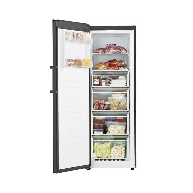 ハイアール 冷凍庫 1ドア 280L 左開き 省スペース ファン式 幅60cm ブラック JF-NUF280CL-K(標準設置無料) ハイアール 冷凍庫 1ドア 280L 左開き 省スペース ファン式 幅60cm ブラック JF-NUF280CL-K(標準設置無料)